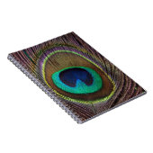 Colorful Peacock Feather Personalized Notitieboek (Rechterzijde)