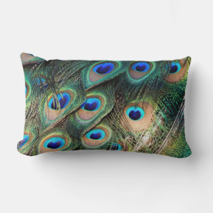 Colorful Peacock Feathers Kussen