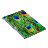 Colorful Peacock Feathers Print Notitieboek (Rechterzijde)