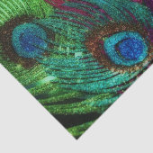 Colorful Peacock Feathers Tissuepapier (Detail)