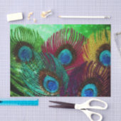 Colorful Peacock Feathers Tissuepapier (Craft)