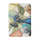 Colorful Peacock Mosaic Bath Mat (Voorkant Verticaal)