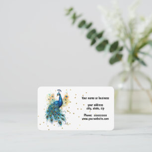 Colorful Peacock-ontwerp Visitekaartje