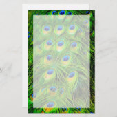Colorful Peacock Stationery Briefpapier (Voorkant / Achterkant)