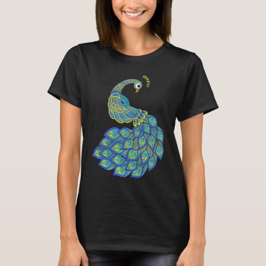 Colorful Peacock T-shirt (Voorkant)