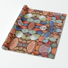 Colorful Pebble Rock Wrapping Paper Cadeaupapier
