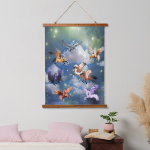 Colorful Pegasus Flying Horses the Myth is Real Hangend Wandkleed
