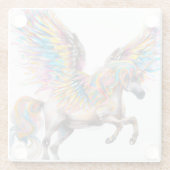 Colorful Pegasus Glazen Onderzetter (Achterkant)