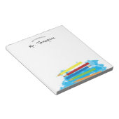 Colorful Pencils Blue Kindergarten Notitieblok (Schuin)