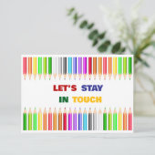 Colorful Pencils Playdate Invitation (Debout devant)