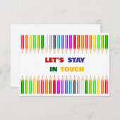 Colorful Pencils Playdate Invitation (Devant / Derrière)