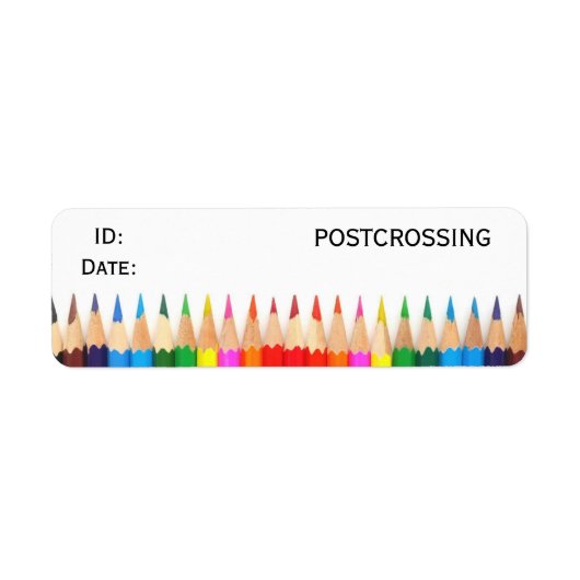 Colorful Pencils Postkruising ID Labels (Voorkant)