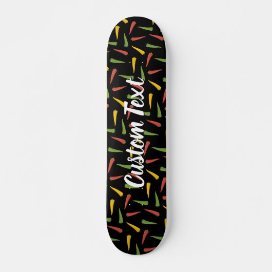 Colorful Peppers Patroon Skateboard (Voorkant)