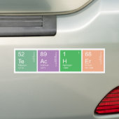 Colorful Periodic Table Science Teacher Bumpersticker (Op auto)