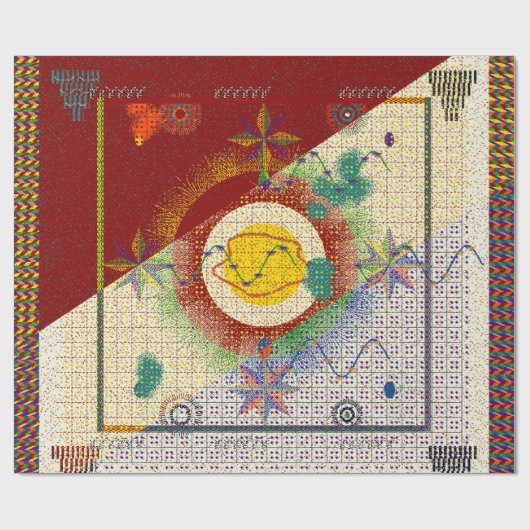 Colorful Persian Carpet mandala pattern Cadeaupapier (Vlak)