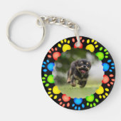 Colorful Pet Paw Prins Sleutelhanger (Voorkant)