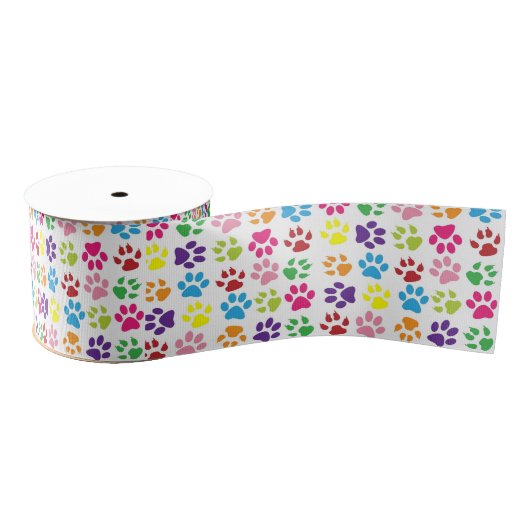 Colorful Pet Paws Grosgrain Lint (Spoel)