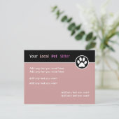 Colorful Pet Sitter Briefkaart (Staand voorkant)