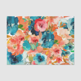 Colorful Petals and Flowers Floral-ontkoppeling Tissuepapier