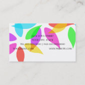 Colorful Petals Visitekaartje (Achterkant)