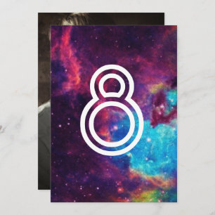 Colorful Photo Galaxy Wedding Table Numbers Kaart