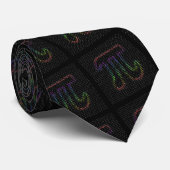 Colorful Pi Number Patroon | Nerd Stropdas (Opgerold)