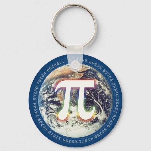 Colorful Pi op Aarde | WISKUNDE Sleutelhanger (Voorkant)