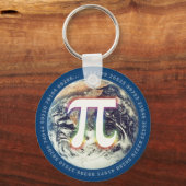 Colorful Pi op Aarde | WISKUNDE Sleutelhanger (Voorkant)