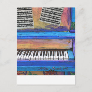 Colorful Piano Briefkaart