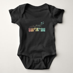 Colorful Piano Muzieknoten Keyboard Player Pianist Romper