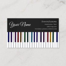 Colorful Piano-toetsenbord - Leerstoel Songwriter  Visitekaartje