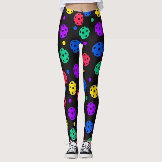 Colorful Pickleball Balls  Leggings (Voorkant)
