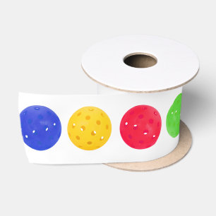 Colorful Pickleball op White Lint