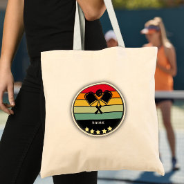 Colorful Pickleball Paddle Tote Bag