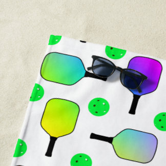 Colorful Pickleball Paddles Green, speciaal gepers Strandlaken
