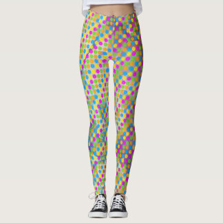 Colorful Pickleball Polkadots Leggings