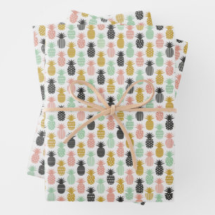 Colorful Pineapple chic tropical strand bruiloft Inpakpapier Vel