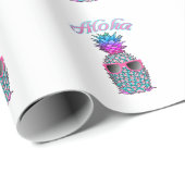 Colorful Pineapple Hawaiian Aloha Cadeaupapier (Rol Hoek)
