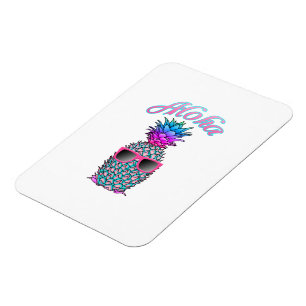 Colorful Pineapple Hawaiian Aloha Magneet