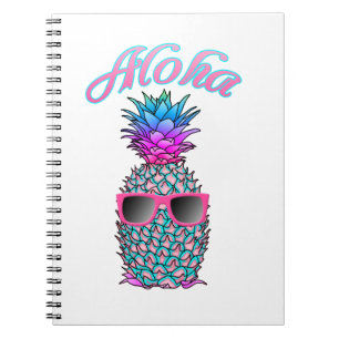Colorful Pineapple Hawaiian Aloha Notitieboek