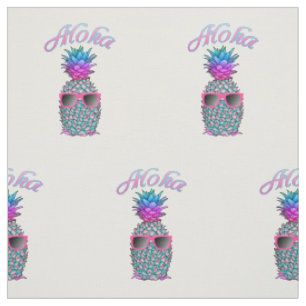 Colorful Pineapple Hawaiian Aloha Stof