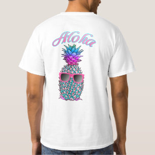 Colorful Pineapple Hawaiian Aloha T-shirt