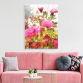 Colorful Pink Autumn Mums Canvas Afdruk (Insitu (Woonkamer))