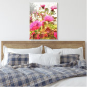 Colorful Pink Autumn Mums Canvas Afdruk (Insitu (Slaapkamer))