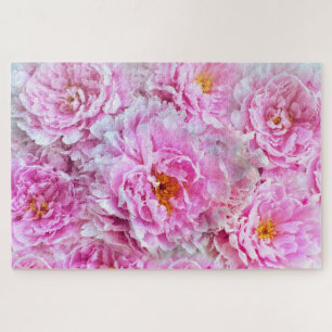 Colorful Pink Peonies Floral Botanical Flowers Legpuzzel