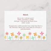 Colorful Pinrad ThMED Wedding Informatiekaartje (Voorkant)