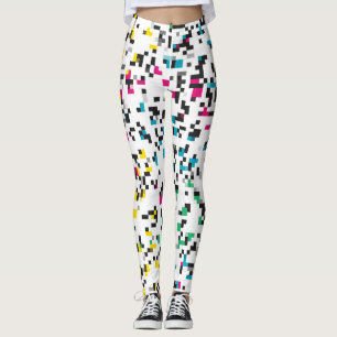 Colorful Pixel blokkeert Leggings