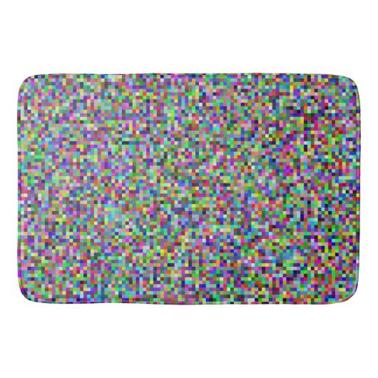 Colorful Pixel Squares Background Pattern Badmat (Voorkant)