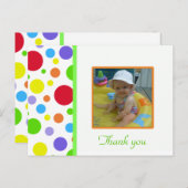 Colorful Polka-dot: Afbeelding: Hartelijk dank Briefkaart (Voorkant / Achterkant)