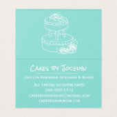 Colorful Polka Dot Bakery Folded Visitekaartje (Binnenkant ongevouwen)